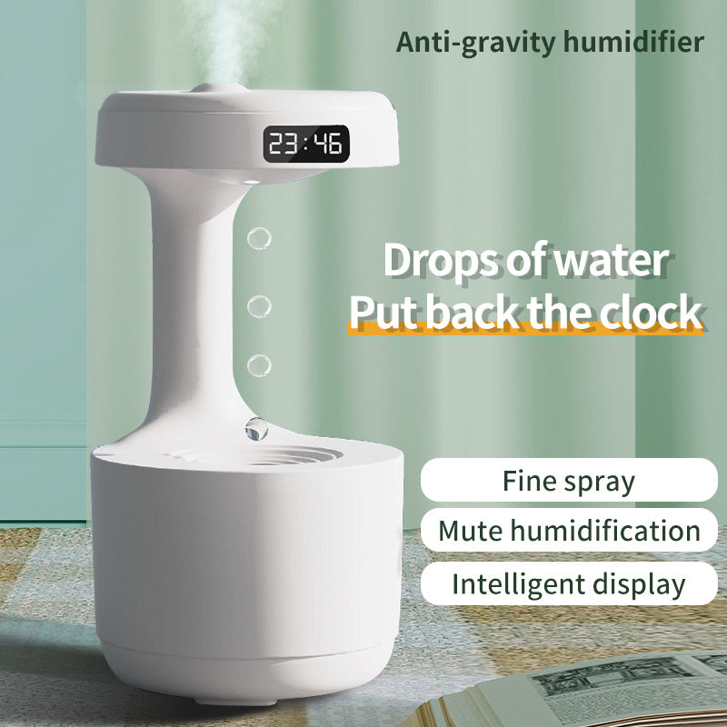 Bedroom Anti-Gravity Humidifier with Clock - BudgetSpender