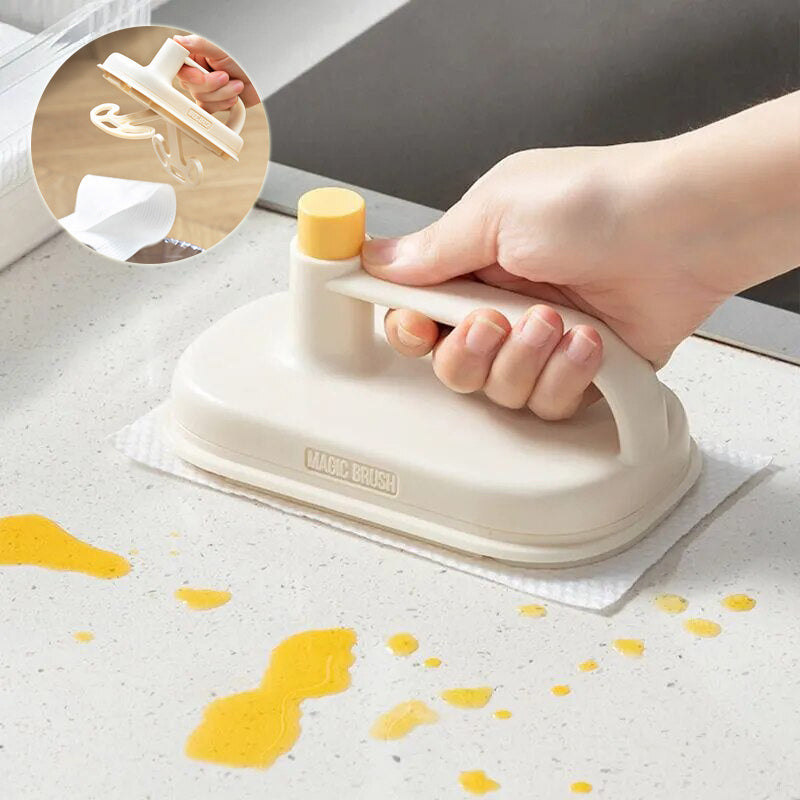 Magic Brush with 50 Disposable Rags – Easy, No-Screw Cleaning Tool for Dusting & Household Tasks - BudgetSpender