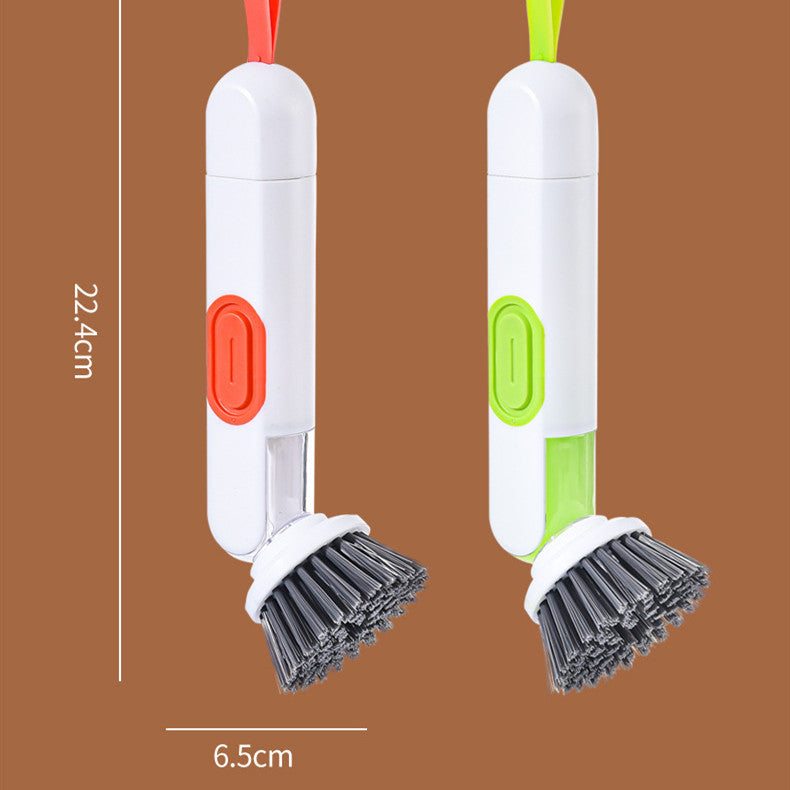 2-in-1 Dish Brush with Soap Dispenser – Ergonomic Cleaning Brush for Non-Stick Cookware, Pots, and Pans - BudgetSpender