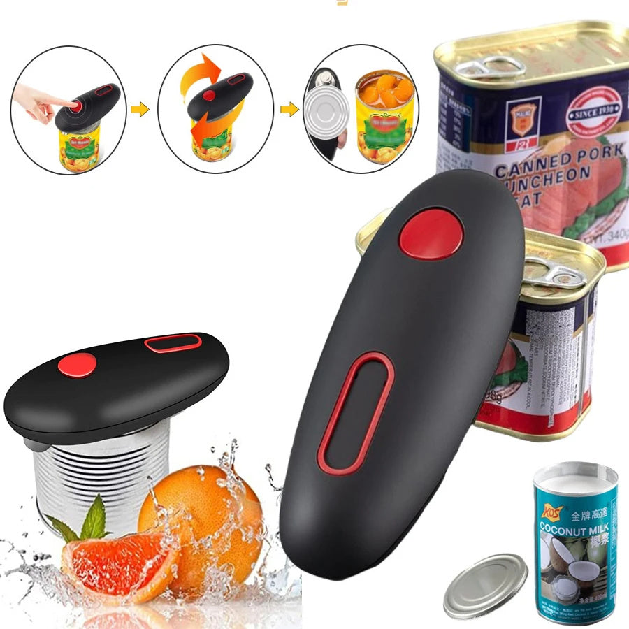 Electric Can Opener – One-Touch Automatic Jar & Bottle Opener | Hands-Free, Portable Kitchen Gadget for Effortless Opening - BudgetSpender