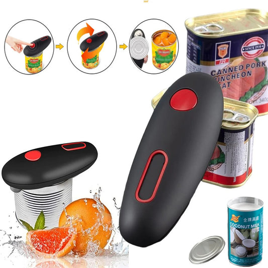 Electric Can Opener – One-Touch Automatic Jar & Bottle Opener | Hands-Free, Portable Kitchen Gadget for Effortless Opening - BudgetSpender