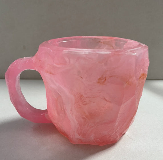 400ml Resin Mineral Crystal Coffee Mug with Handle – Elegant Mineral Crystal Cup for Home & Office Decor - BudgetSpender