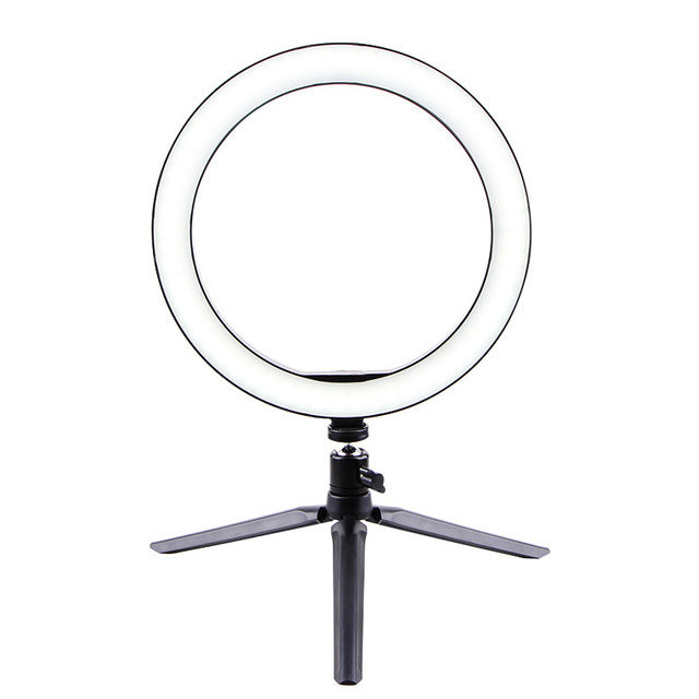 26cm Fill Light with Bluetooth Remote Control & Tripod for Desktop Live Streaming - BudgetSpender