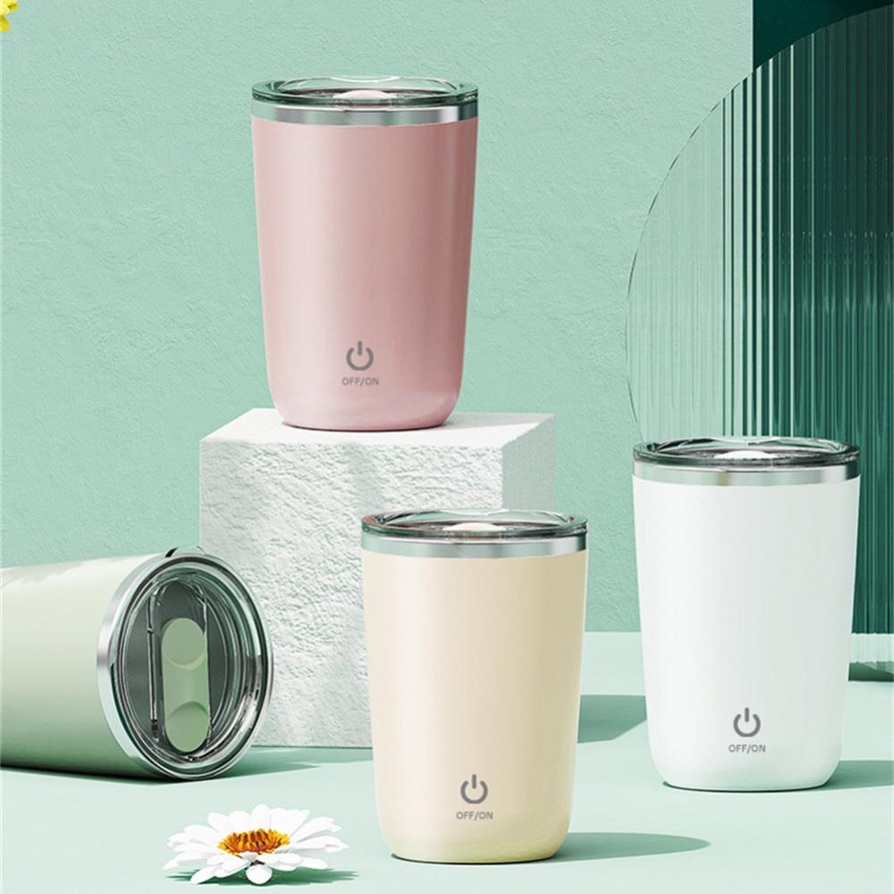 350ml Automatic Self-Stirring Mug – Electric Magnetic Mixing Stainless Steel Coffee Cup for Milk, Juice & More | Lazy Rotating Kitchen Gadget - BudgetSpender