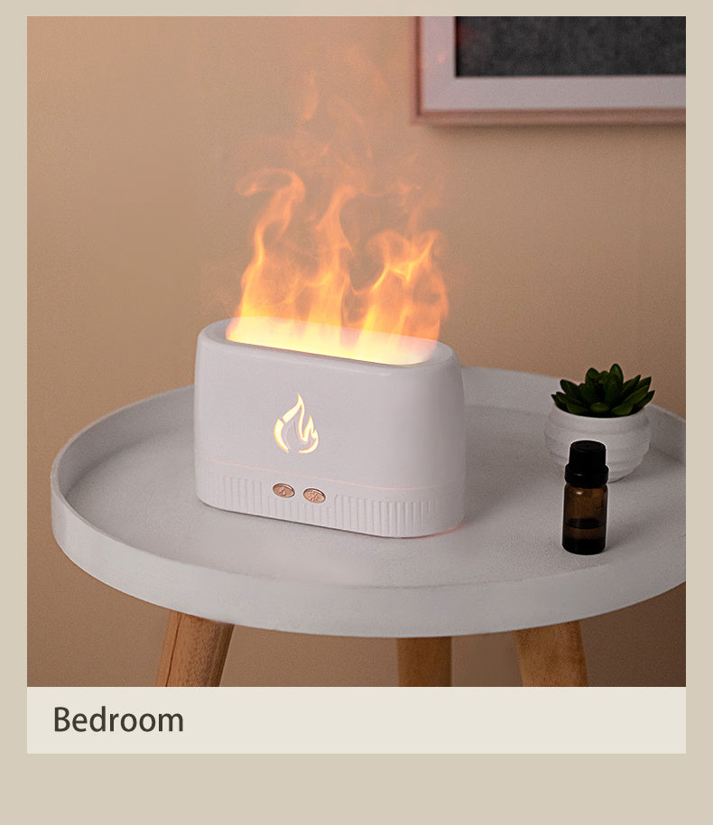 Flame Effect Aroma Diffuser & Humidifier –Silent Essential Oil Machine - BudgetSpender