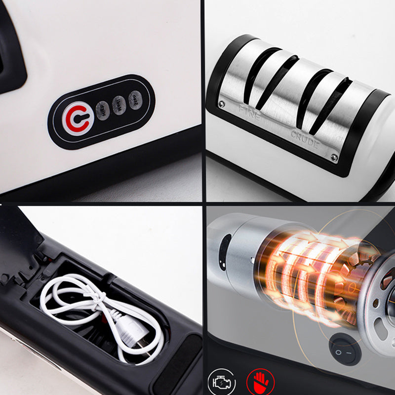 USB Rechargeable Electric Knife Sharpener – Automatic Adjustable Sharpener for Knives, Scissors, and Grinders - BudgetSpender