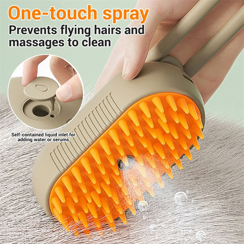 Cat Steam Brush Steamy Dog Brush 3 In 1 Electric Spray Cat Hair Brushes For Massage Pet Grooming Comb Hair Removal Combs Pet Products - BudgetSpender