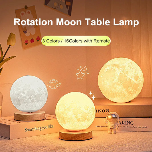 Rotating Moon Lamp – A Magical Night Light for Your Bedroom - BudgetSpender