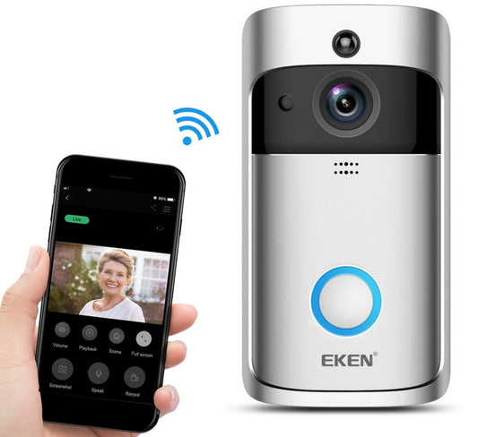 Wireless Wi-Fi Video Doorbell with PIR Motion Detection, HD 720P Camera, Two-Way Audio, and Remote Access - BudgetSpender