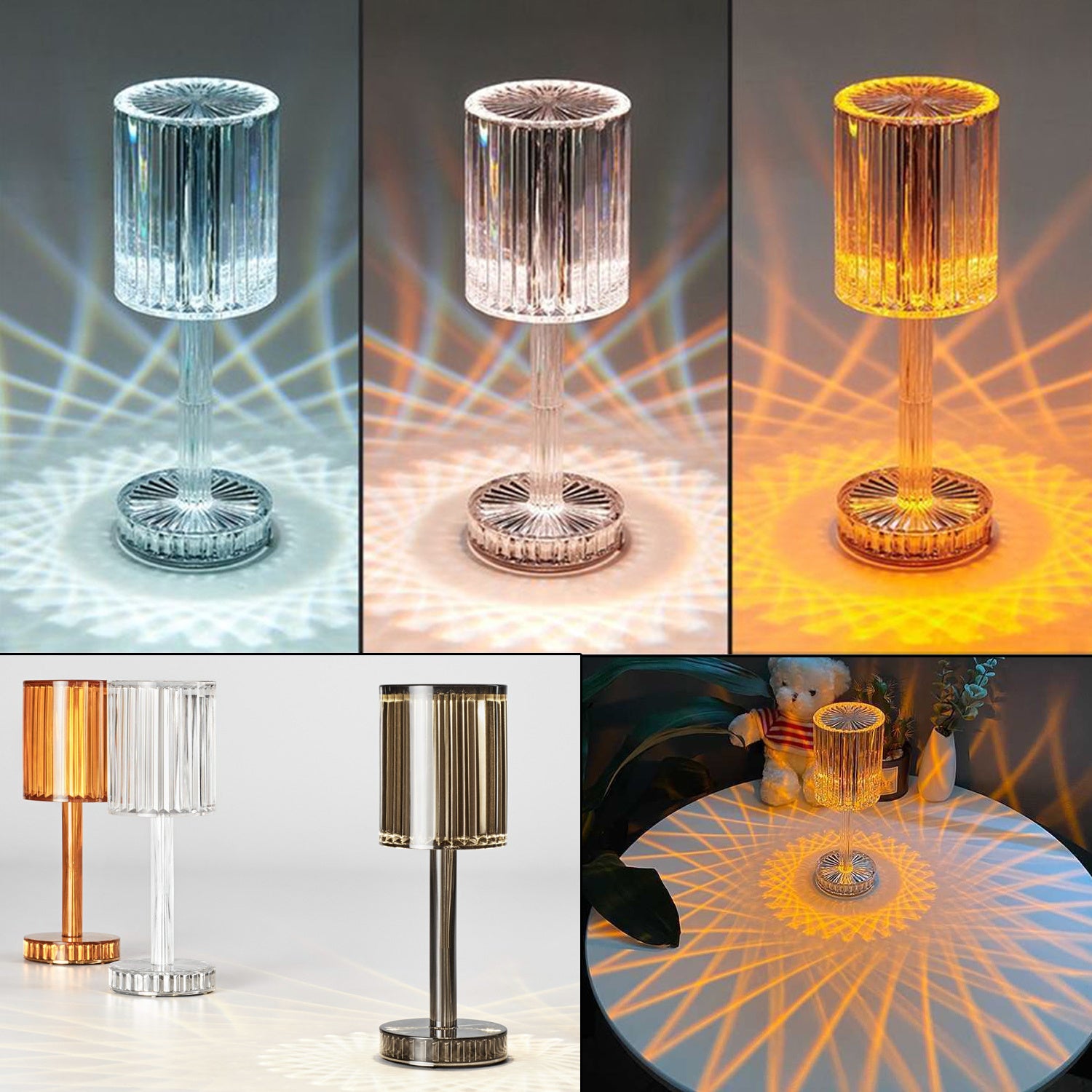 3-Way Dimmable Crystal Table Lamp | Touch Control with Elegant Crystal Design - BudgetSpender