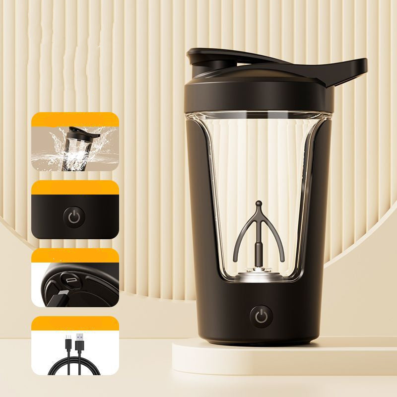 Electric Protein Shaker Bottle – 400ml High-Speed Rechargeable Mixer Cup - BudgetSpender