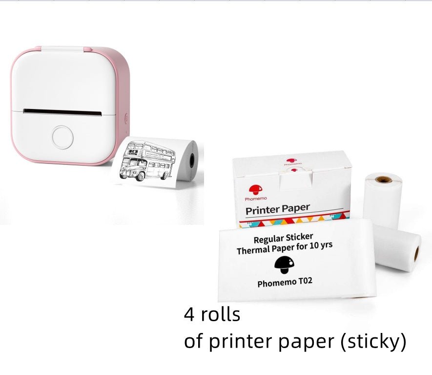 Mini Bluetooth Thermal Label Printer – Portable Sticker & Photo Printer - BudgetSpender