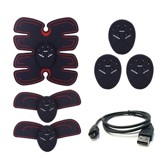 LAM-501 Rechargeable Host with 3 Curved Red Line & 8 ABS Stickers – Abdominal Muscle Toner - BudgetSpender