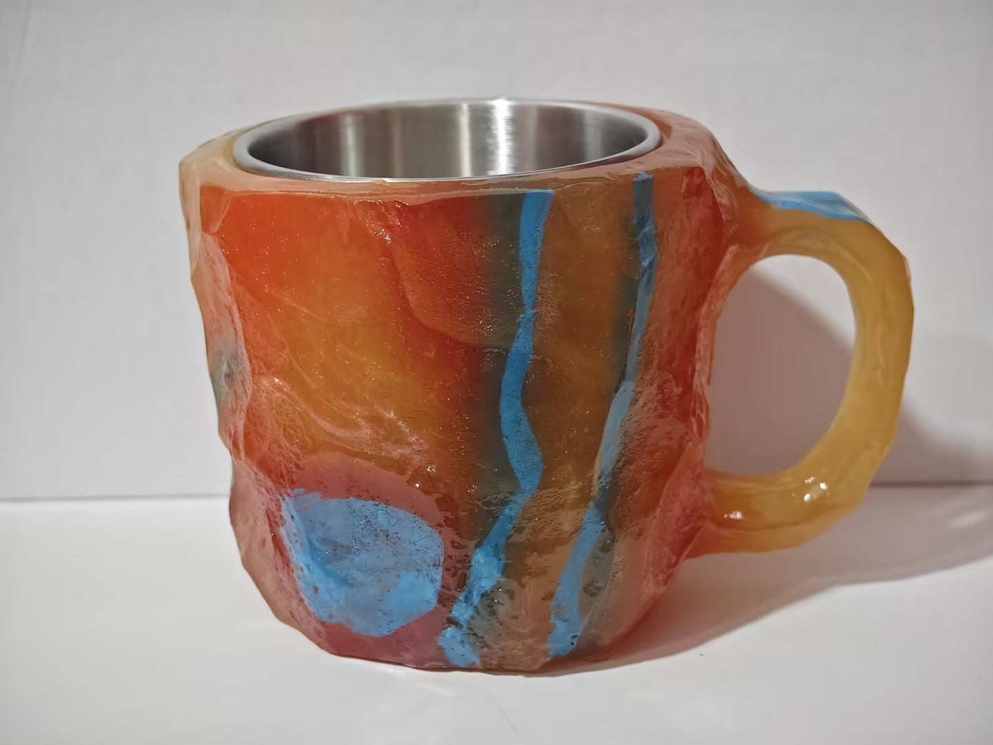 400ml Resin Mineral Crystal Coffee Mug with Handle – Elegant Mineral Crystal Cup for Home & Office Decor - BudgetSpender