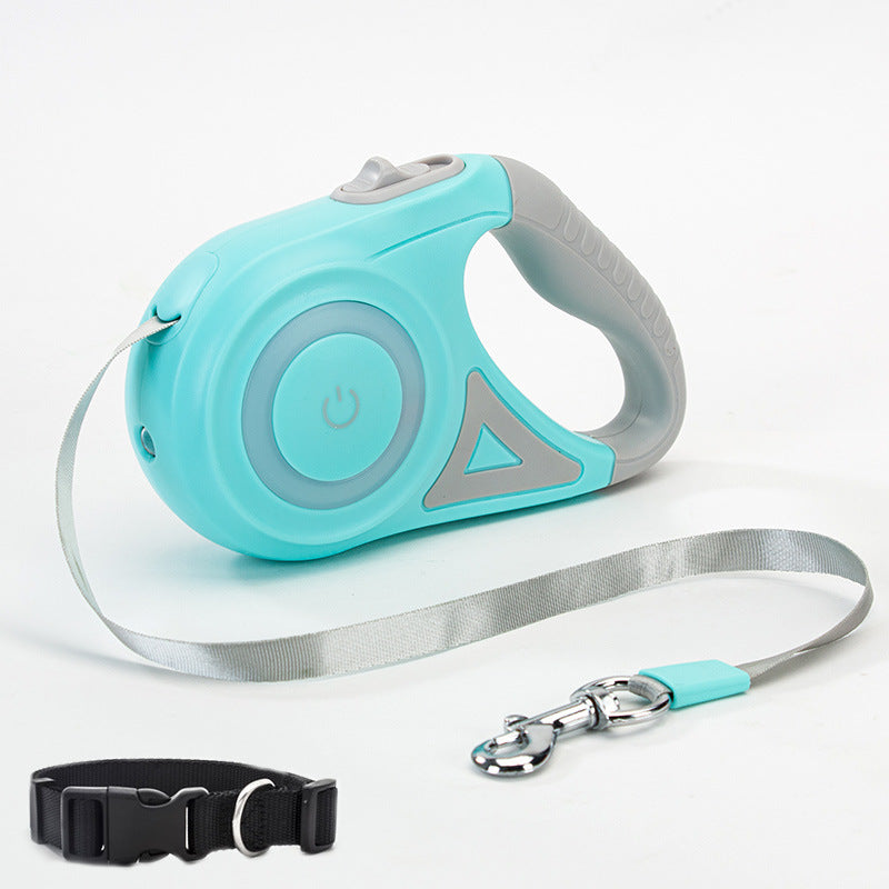 Retractable Dog Leash with Matching Collar – Auto Lock & Spotlight for Small & Medium Pets - BudgetSpender