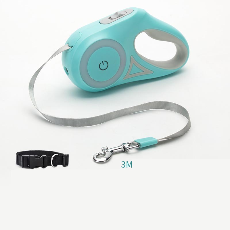 Retractable Dog Leash with Matching Collar – Auto Lock & Spotlight for Small & Medium Pets - BudgetSpender