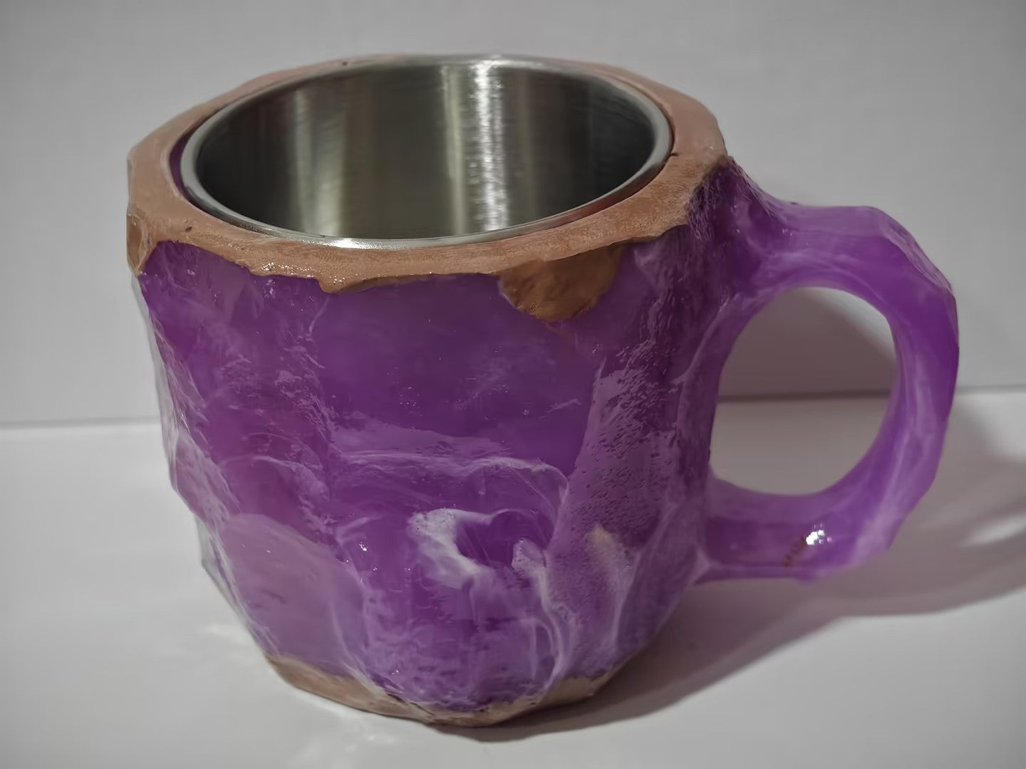 400ml Resin Mineral Crystal Coffee Mug with Handle – Elegant Mineral Crystal Cup for Home & Office Decor - BudgetSpender