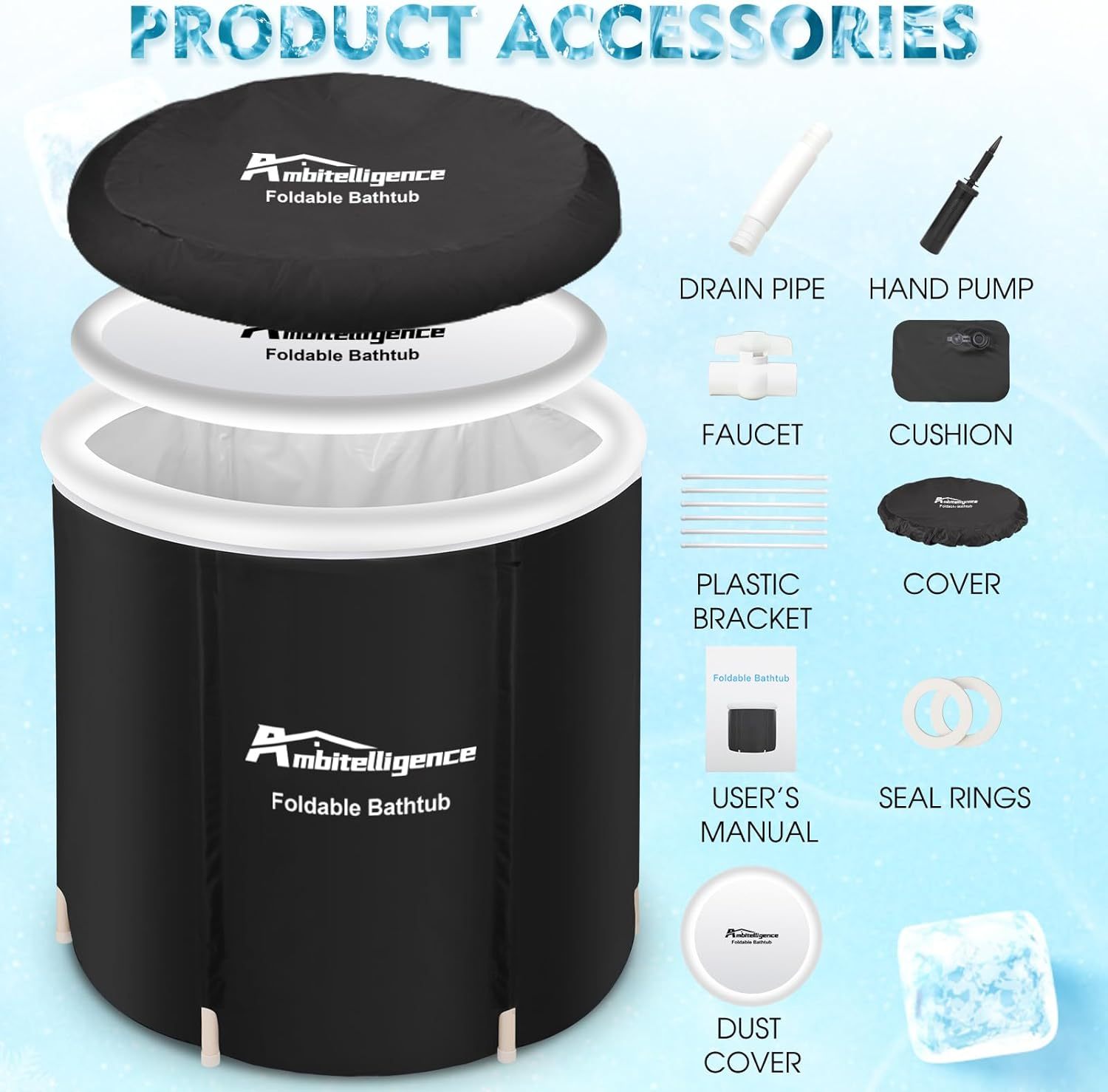 Recovery Ice Tub – Foldable Portable Cold Water Therapy for Athletes & Fitness Rehab - BudgetSpender
