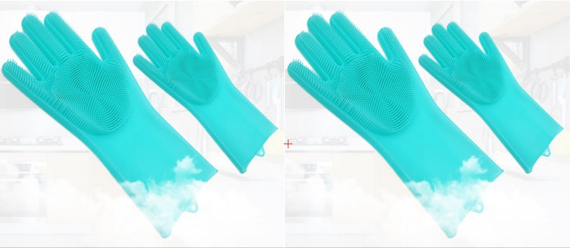 Heat-Resistant Silicone Cleaning Gloves – Multi-Function Kitchen & Household Magic Gloves - BudgetSpender