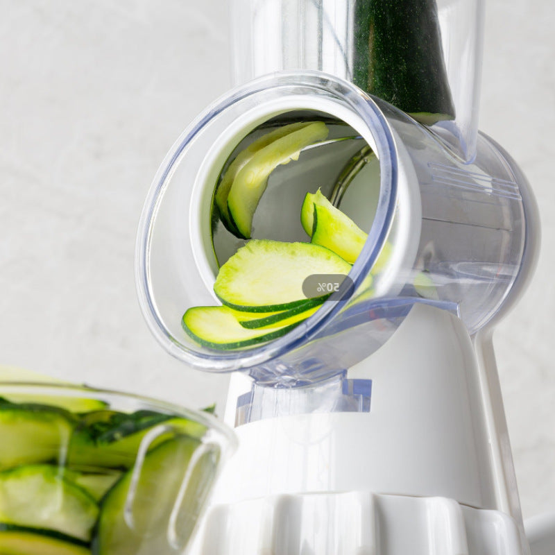 3 in 1 Vegetable Slicer & Grater – Manual Round Chopper Mandolin Shredder - BudgetSpender