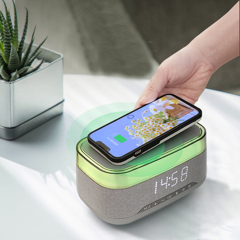 Intelligent Multifunctional Alarm Clock Bluetooth Speaker with Wireless Charger & Fast Charge - BudgetSpender
