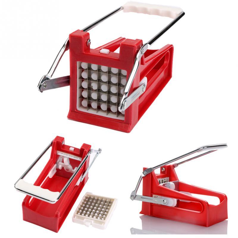 2-Blade Stainless Steel Potato Cutter – French Fry Chopper & Vegetable Slicer - BudgetSpender