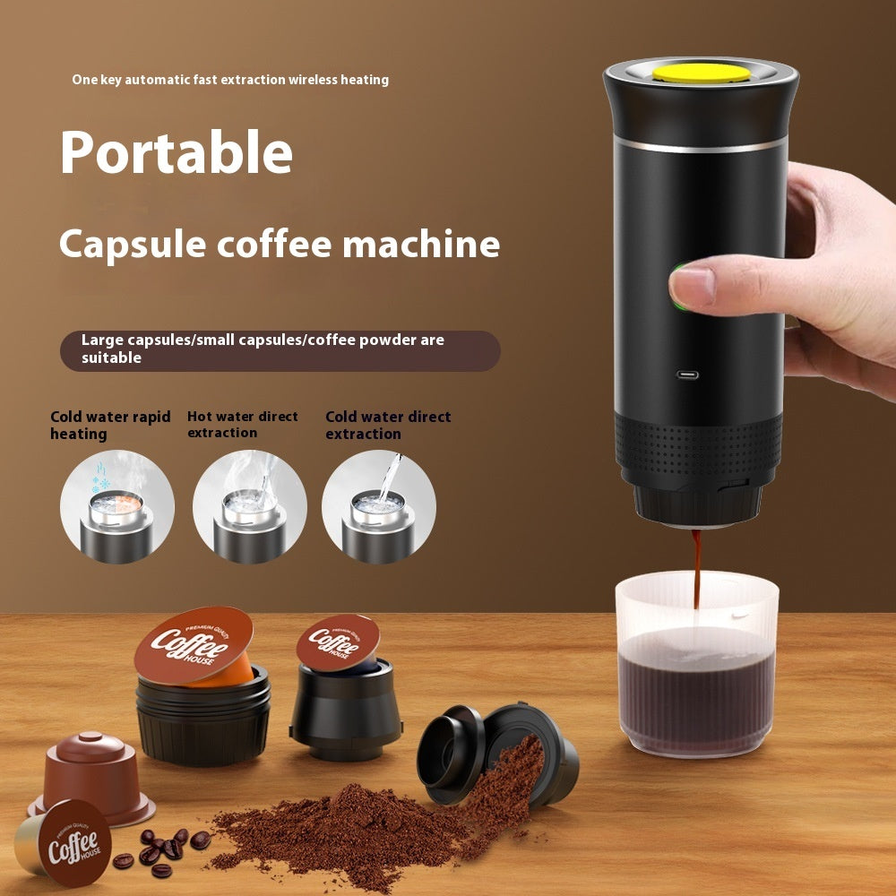 Portable 3-in-1 Espresso Machine – Compact & Intelligent Coffee Maker for Ground Coffee & Capsules - BudgetSpender