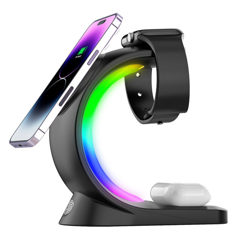 4-in-1 Magnetic Wireless Charger – Fast Charging with Atmosphere Lighting - BudgetSpender