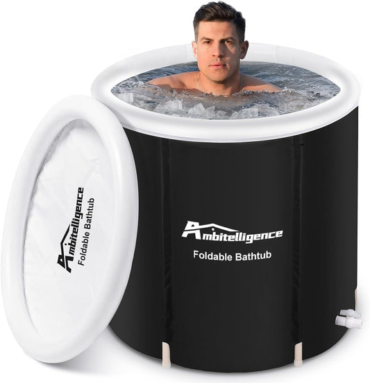 Recovery Ice Tub – Foldable Portable Cold Water Therapy for Athletes & Fitness Rehab - BudgetSpender