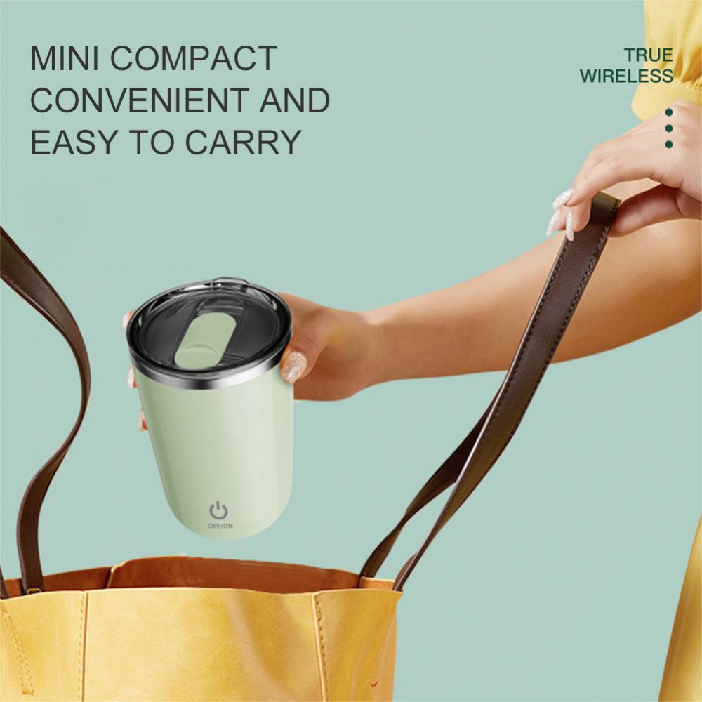 350ml Automatic Self-Stirring Mug – Electric Magnetic Mixing Stainless Steel Coffee Cup for Milk, Juice & More | Lazy Rotating Kitchen Gadget - BudgetSpender