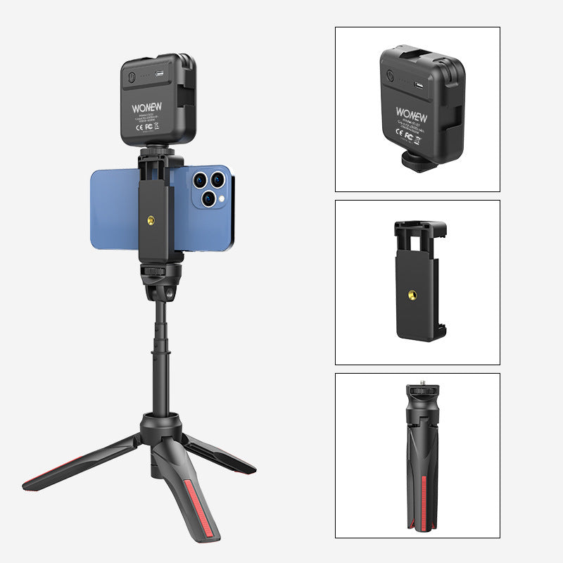 Mini Content Creator Kit – Light, Tripod & Mic Set for Pro-Level Mobile Shooting - BudgetSpender