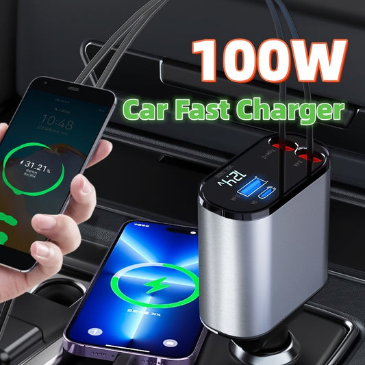 Retractable Car Charger – Ultra-Fast, Convenient Charging on the Go - BudgetSpender