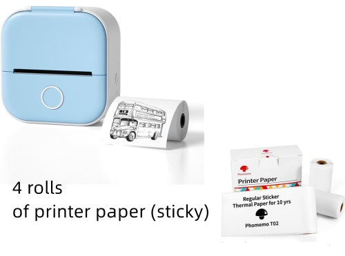 Mini Bluetooth Thermal Label Printer – Portable Sticker & Photo Printer - BudgetSpender