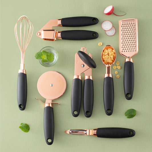 Rose Gold Stainless Steel 7-Piece Kitchen Tool Set - BudgetSpender