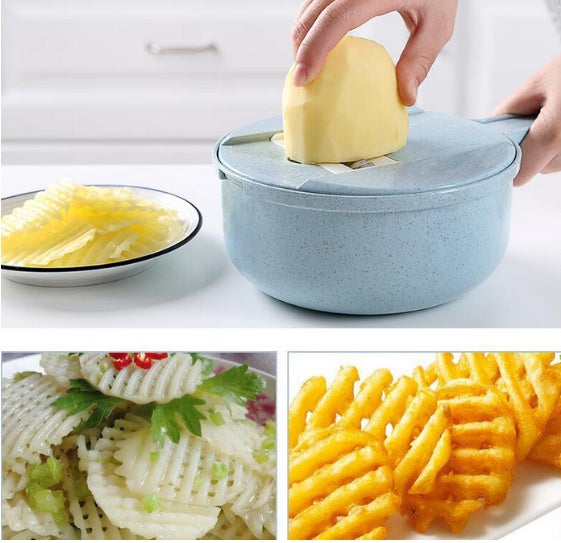 8-in-1 Mandoline Slicer & Vegetable Cutter – Multi-Function Kitchen Peeler & Grater Set - BudgetSpender