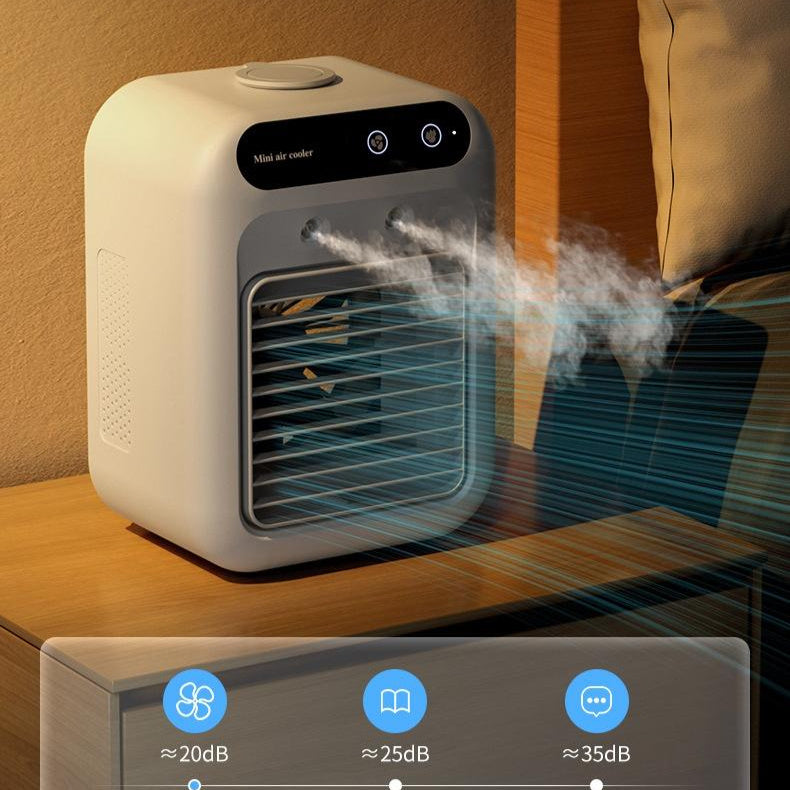 USB Air Conditioning Fan – Portable Mini AC with Ice Mist Cooling - BudgetSpender