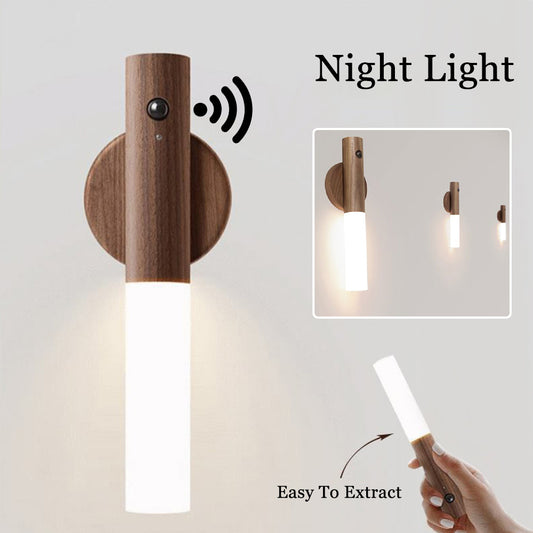 Rechargeable Motion Sensor LED Night Light – Magnetic Mount, USB Powered, Warm Light - BudgetSpender