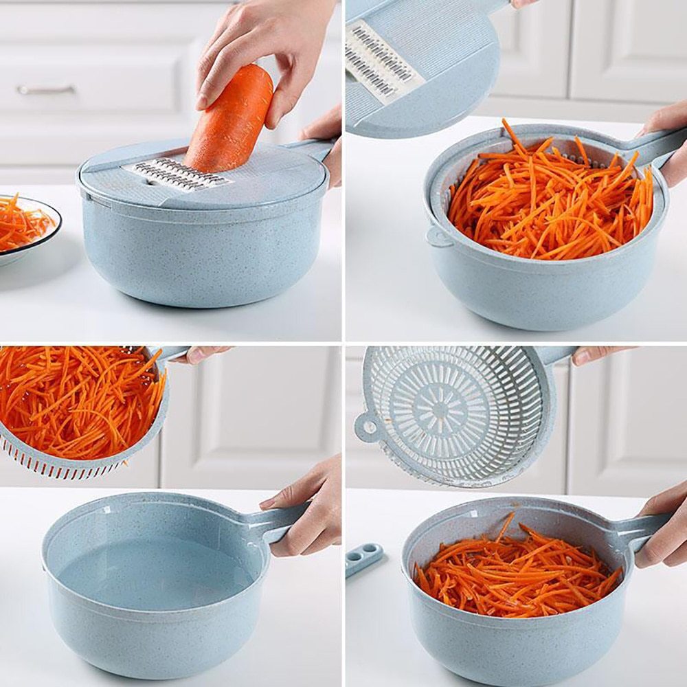 8-in-1 Mandoline Slicer & Vegetable Cutter – Multi-Function Kitchen Peeler & Grater Set - BudgetSpender