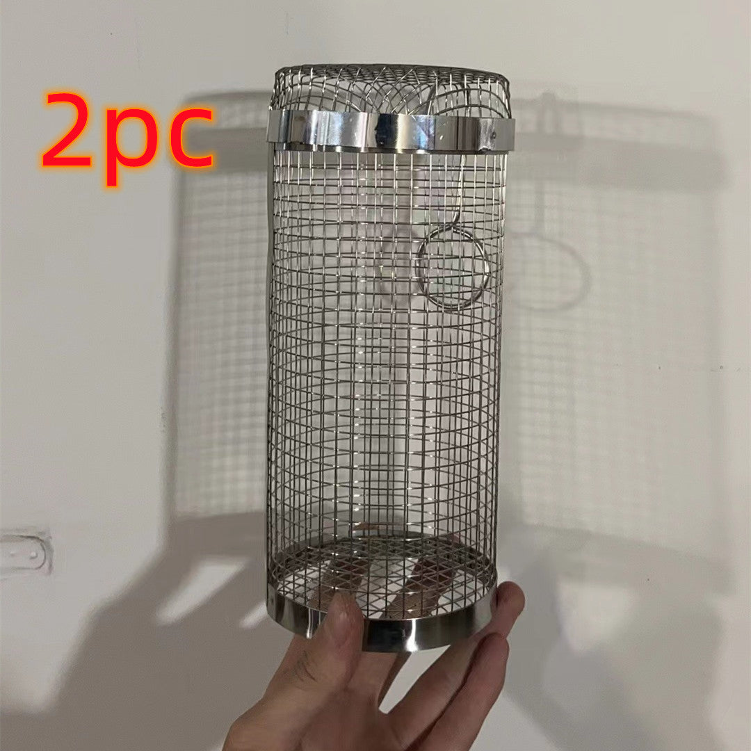 Rolling Grill Basket – Stainless Steel BBQ Mesh Cylinder for Grilling Meat, Vegetables, and More - BudgetSpender