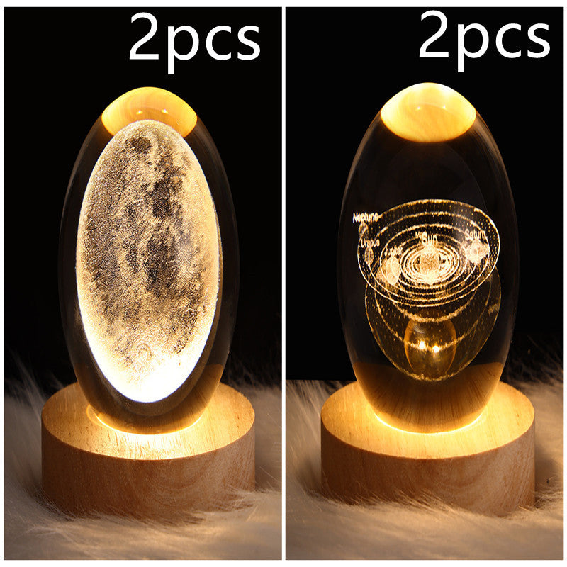 3D Crystal Night Light | Romantic Atmosphere Maker with Unique Designs - BudgetSpender