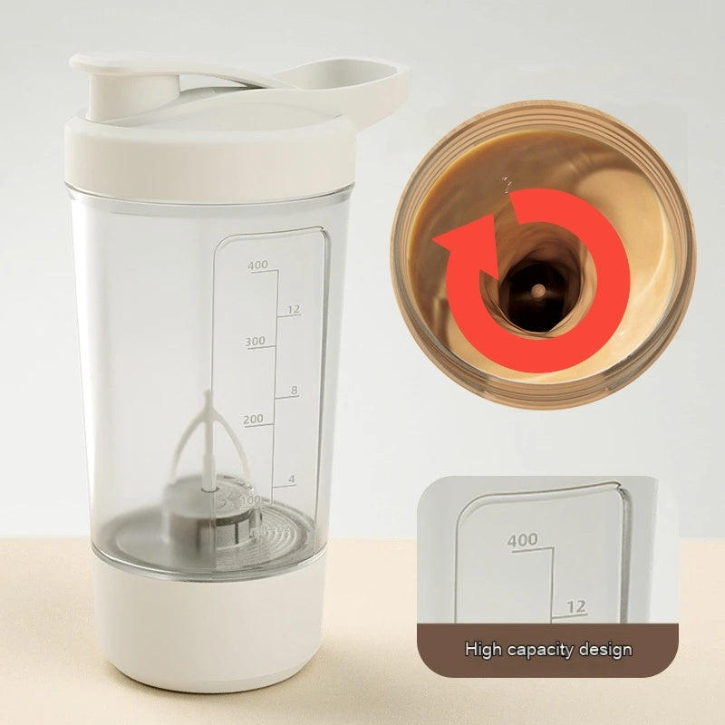 Electric Protein Shaker Bottle – 400ml High-Speed Rechargeable Mixer Cup - BudgetSpender