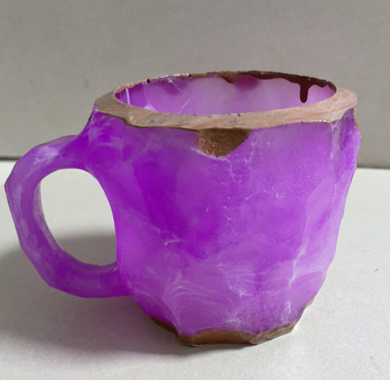 400ml Resin Mineral Crystal Coffee Mug with Handle – Elegant Mineral Crystal Cup for Home & Office Decor - BudgetSpender