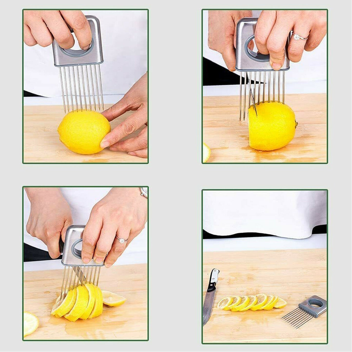 Stainless Steel Multi-Purpose Slicer Holder – Easy & Safe Cutting Tool - BudgetSpender