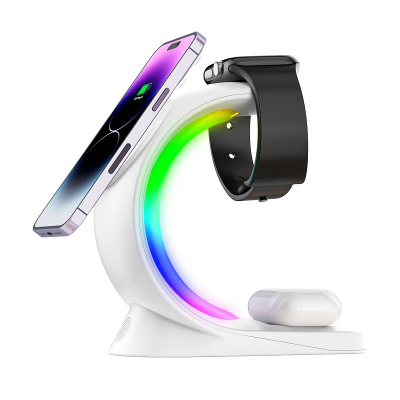 4-in-1 Magnetic Wireless Charger – Fast Charging with Atmosphere Lighting - BudgetSpender