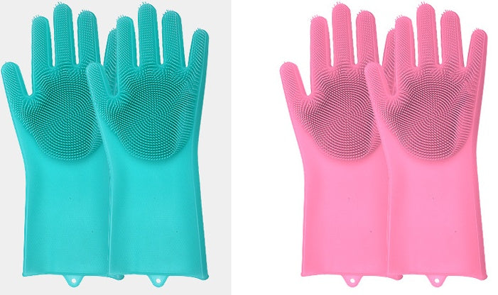Heat-Resistant Silicone Cleaning Gloves – Multi-Function Kitchen & Household Magic Gloves - BudgetSpender