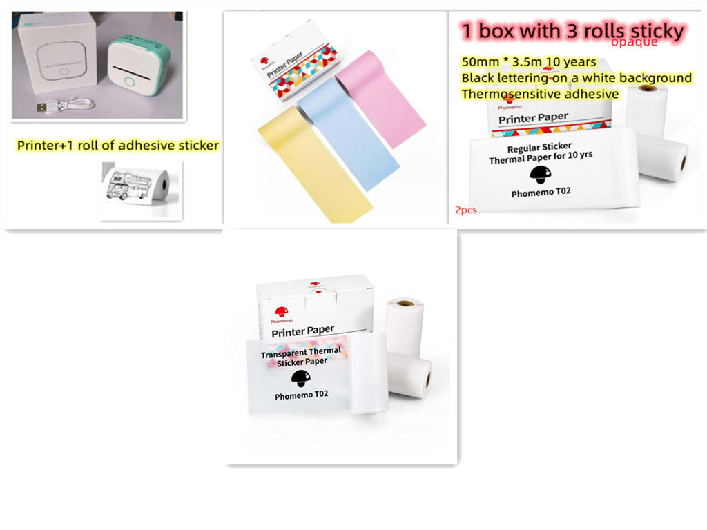 Mini Bluetooth Thermal Label Printer – Portable Sticker & Photo Printer - BudgetSpender