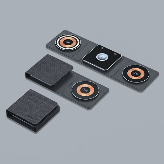 3-in-1 Magnetic Folding Wireless Charger Station for iPhone, Apple Watch & AirPods - BudgetSpender