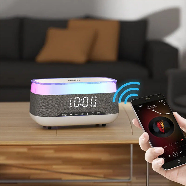 Intelligent Multifunctional Alarm Clock Bluetooth Speaker with Wireless Charger & Fast Charge - BudgetSpender