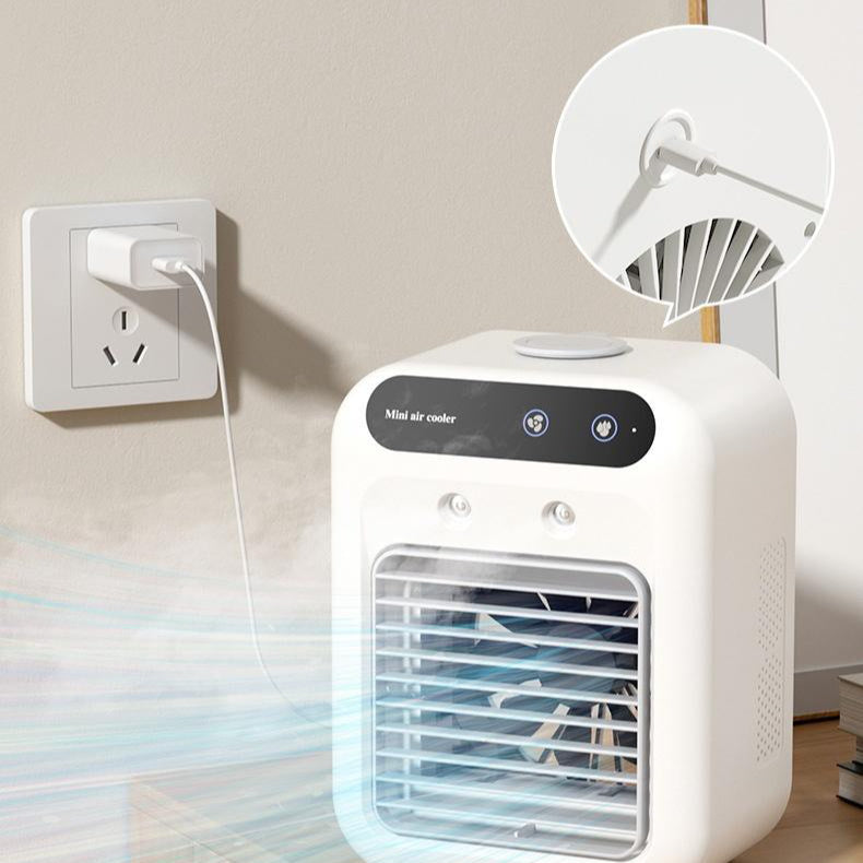 USB Air Conditioning Fan – Portable Mini AC with Ice Mist Cooling - BudgetSpender
