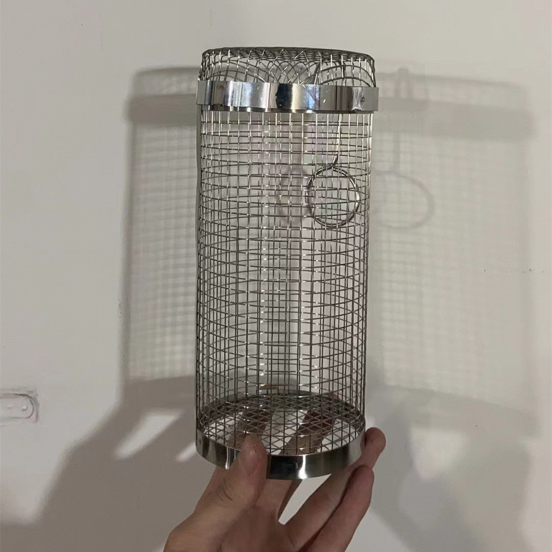 Rolling Grill Basket – Stainless Steel BBQ Mesh Cylinder for Grilling Meat, Vegetables, and More - BudgetSpender